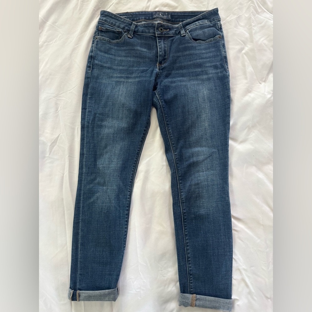 Lucky Brand Lolita Skinny Jeans Women’s Medium Wash Cuffed Denim